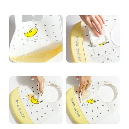 Bavoir en silicone imperméable pour bébé