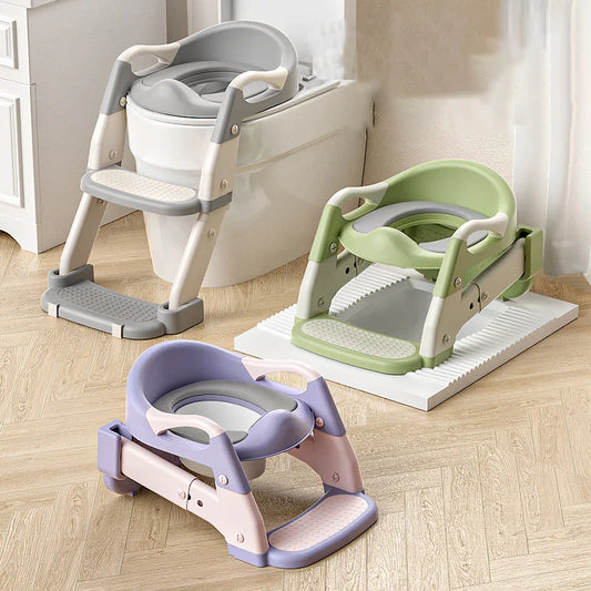 Chaise de toilettes pliable avec escalier pour enfants