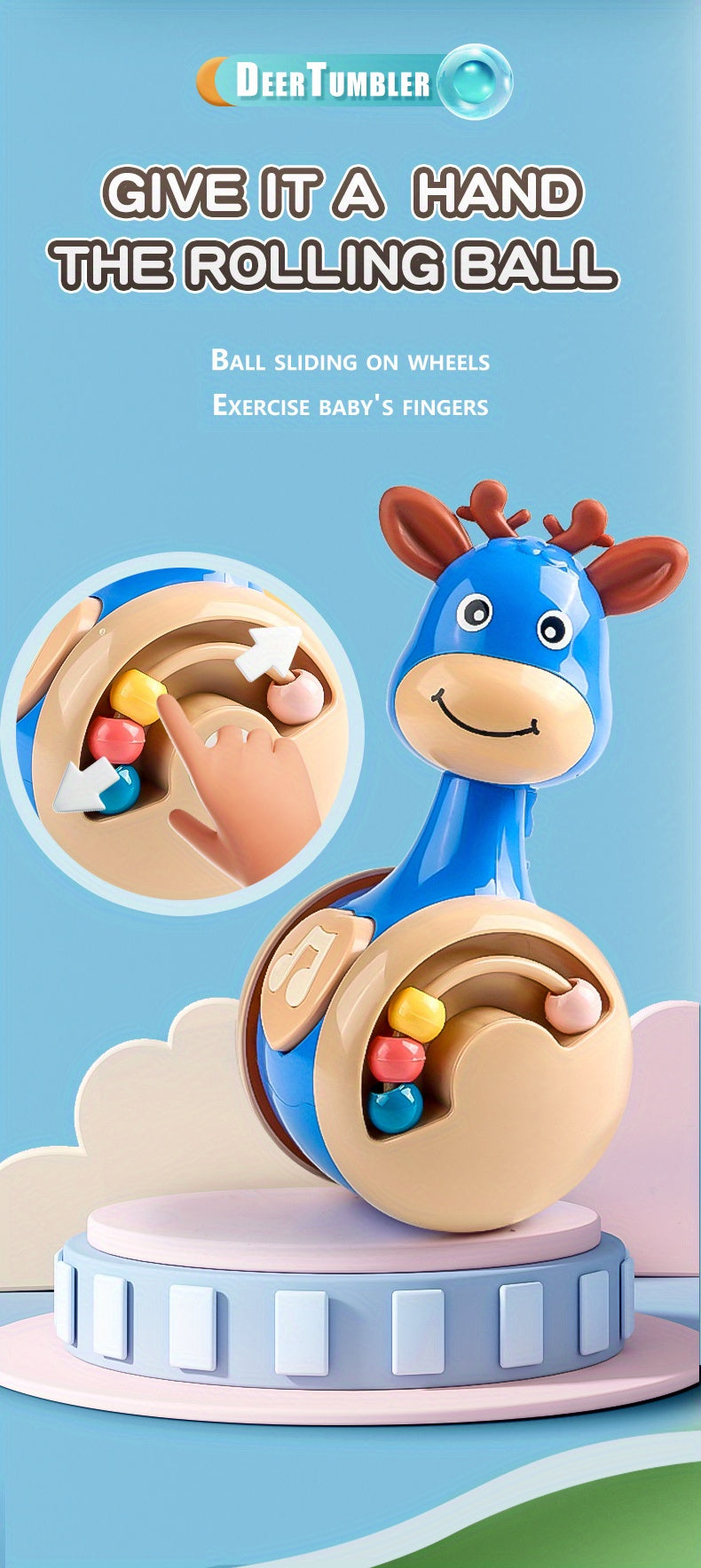 Hochet coulissant pour bébé