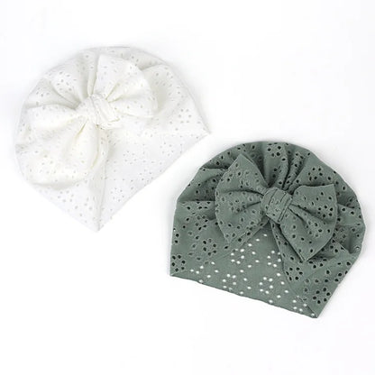 Turban en dentelle avec noeud pour bébé fille
