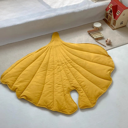 Tapis de sol en coton en forme de belle feuille pour bébé