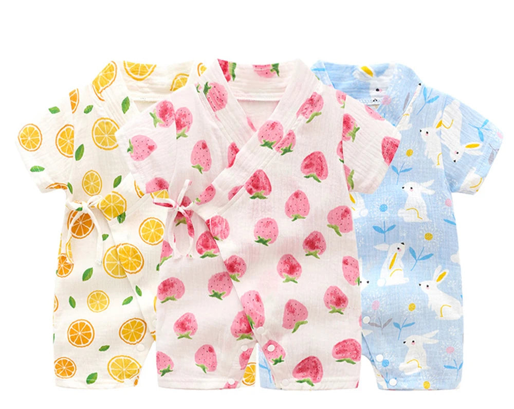 Tenue d’été style kimono pour bébé fille et garçon