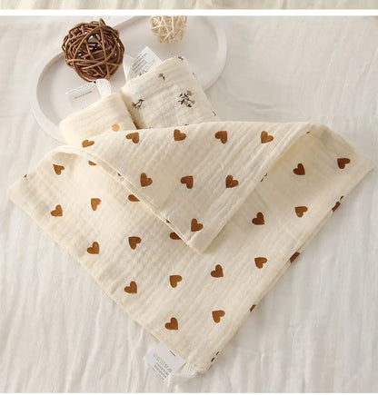 Bavoir 100% en mousseline de coton biologique pour bébé X5
