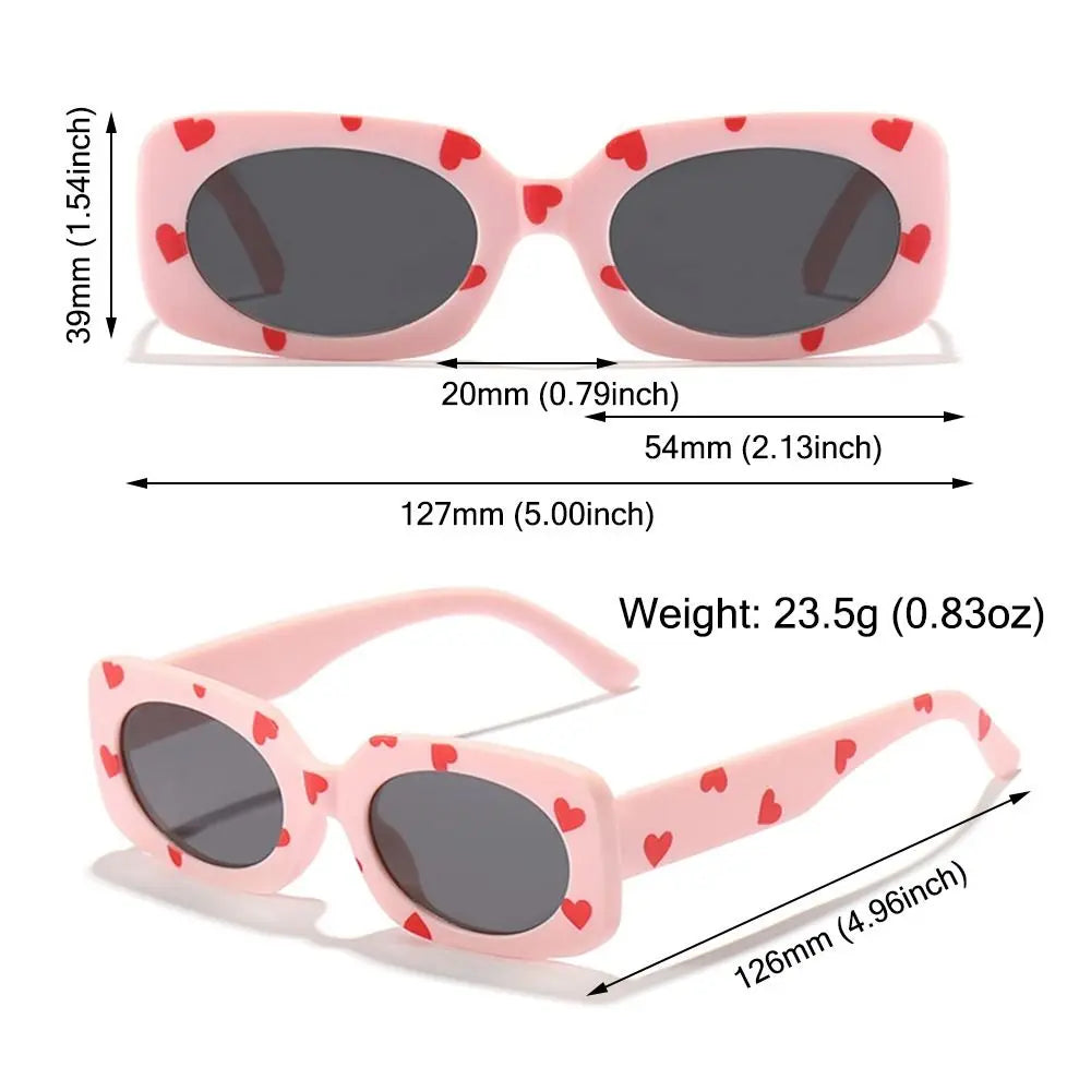 Lunettes de soleil à imprimé cœur pour enfants