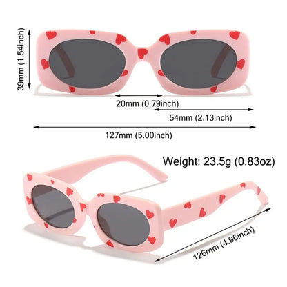 Lunettes de soleil à imprimé cœur pour enfants
