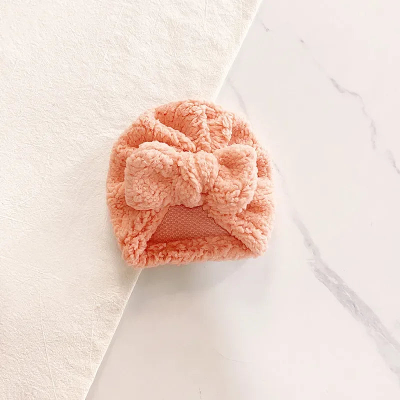 Turban pour bébé d’hiver en tissu épais