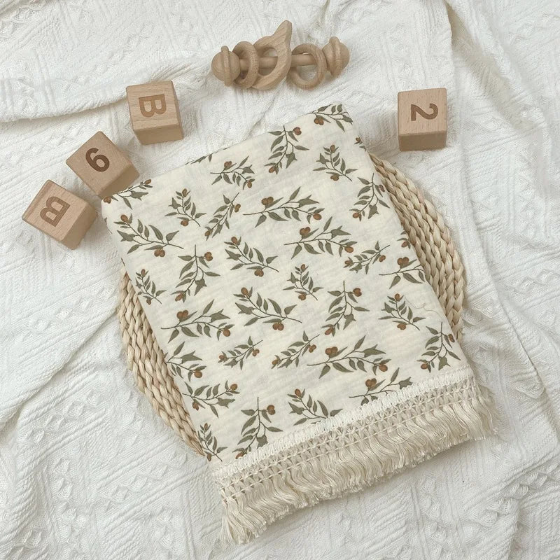 Couverture d’emmaillotage en mousseline de coton pour bébé