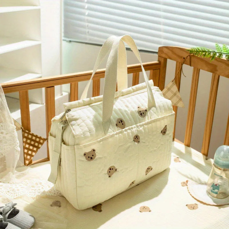 Sac à langer brodé grand modèle pour bébé