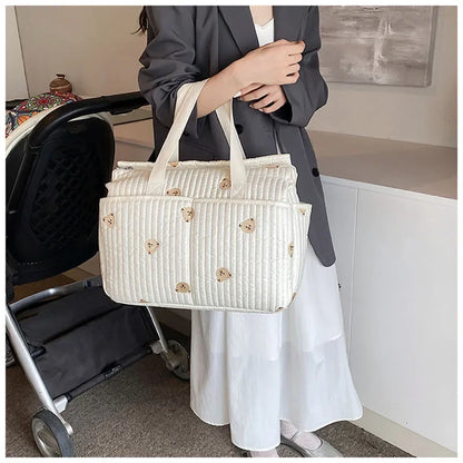 Sac à langer brodé grand modèle pour bébé