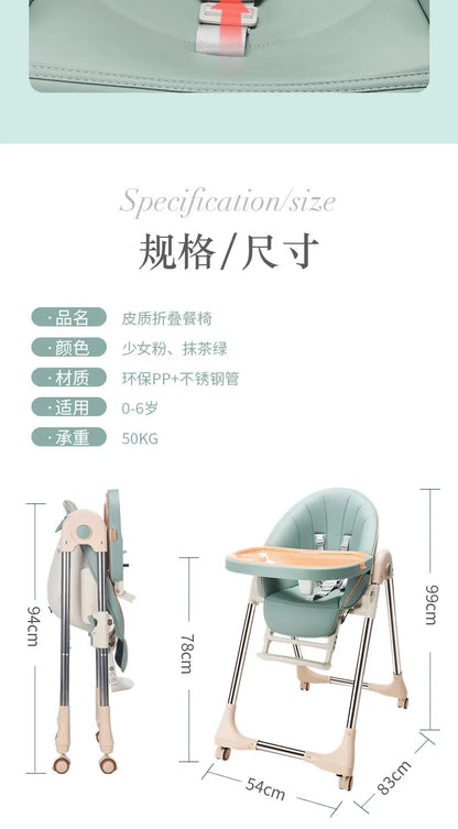 Chaises à manger pliantes pour bébés