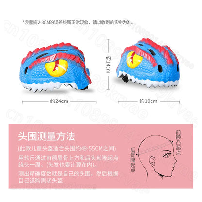 Casque vélo en forme de dinosaure pour enfants
