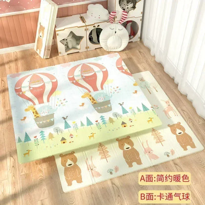 Tapis de jeu animaux pliable double face circuit pour bébé