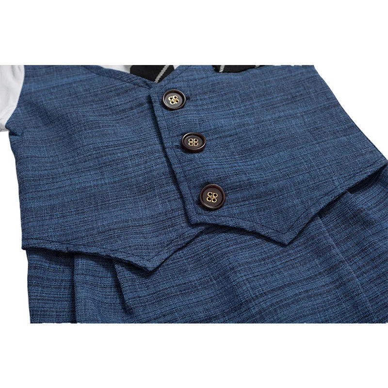 Barboteuse légère costume cravate pour bébé
