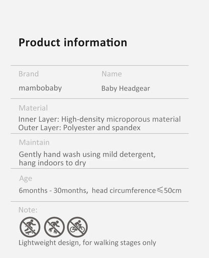 Casque de protection anti-choc pour bébé