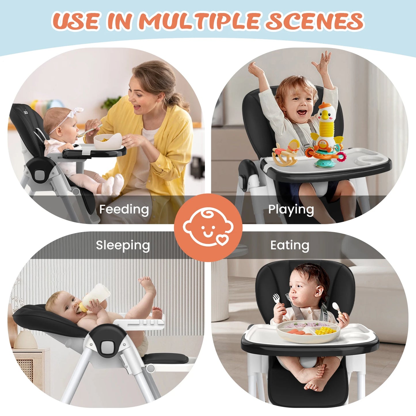 Chaise haute multifonction pour bébé