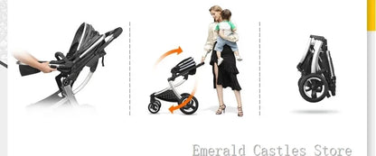 Poussette haute pour bébé