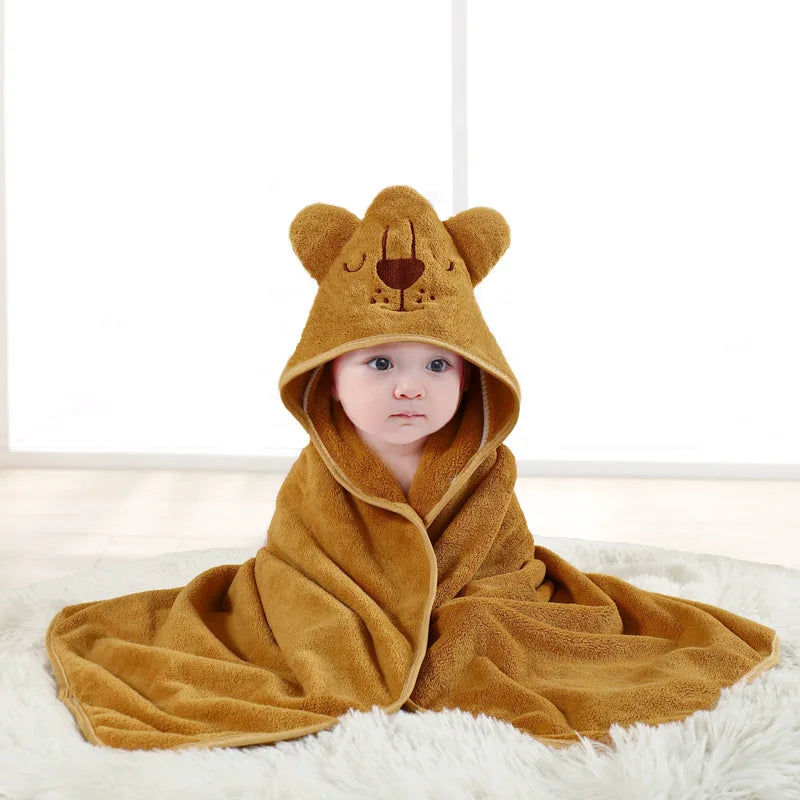 Cape de bain avec capuche pour bébé