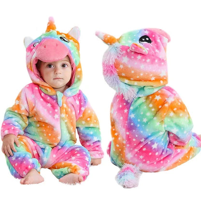 Combinaison pyjama doux à motifs d’animaux pour bébé