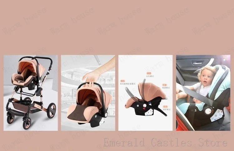 Poussette 3 en 1 pour le transport des nouveau-nés