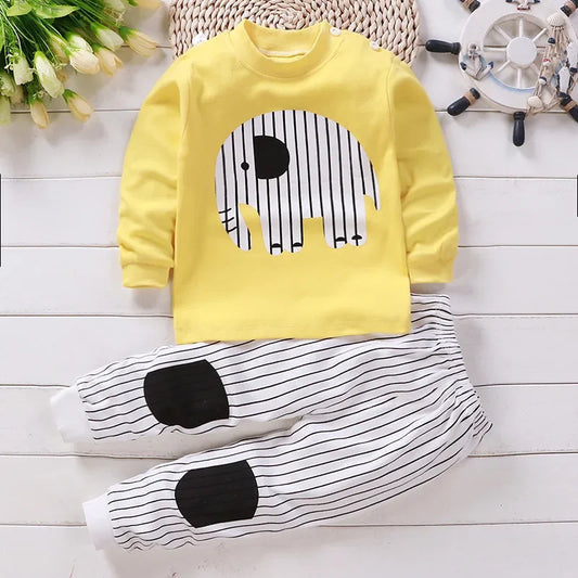 Pyjama rayé avec éléphant