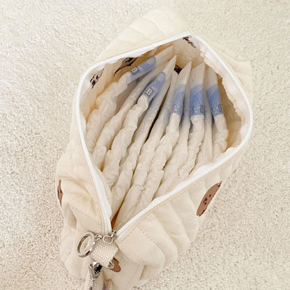 Sac à langer brodé et matelassé petit modèle pour bébé