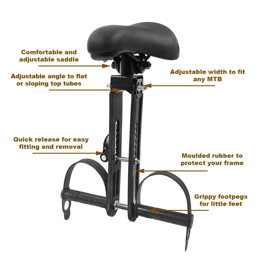 Siège avant de vélo souple