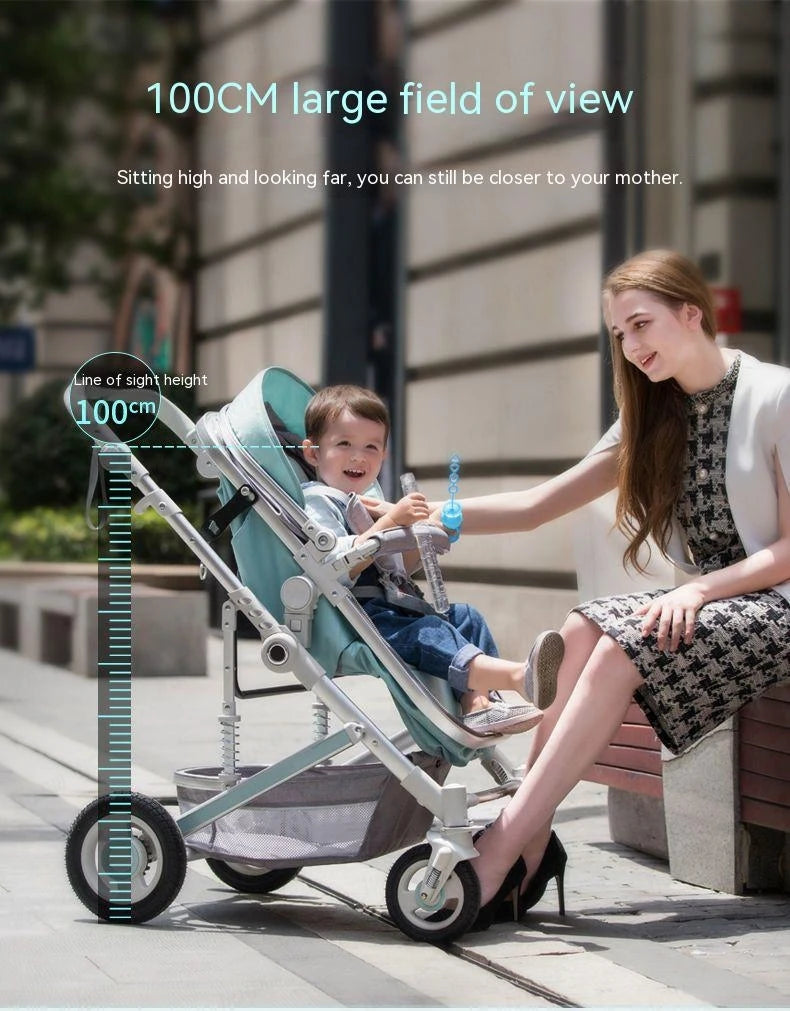 Poussette de luxe réversible pour bébé