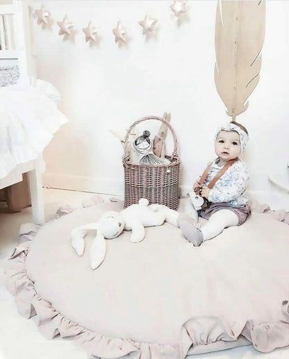 Tapis de sol bébé rond en dentelle douce