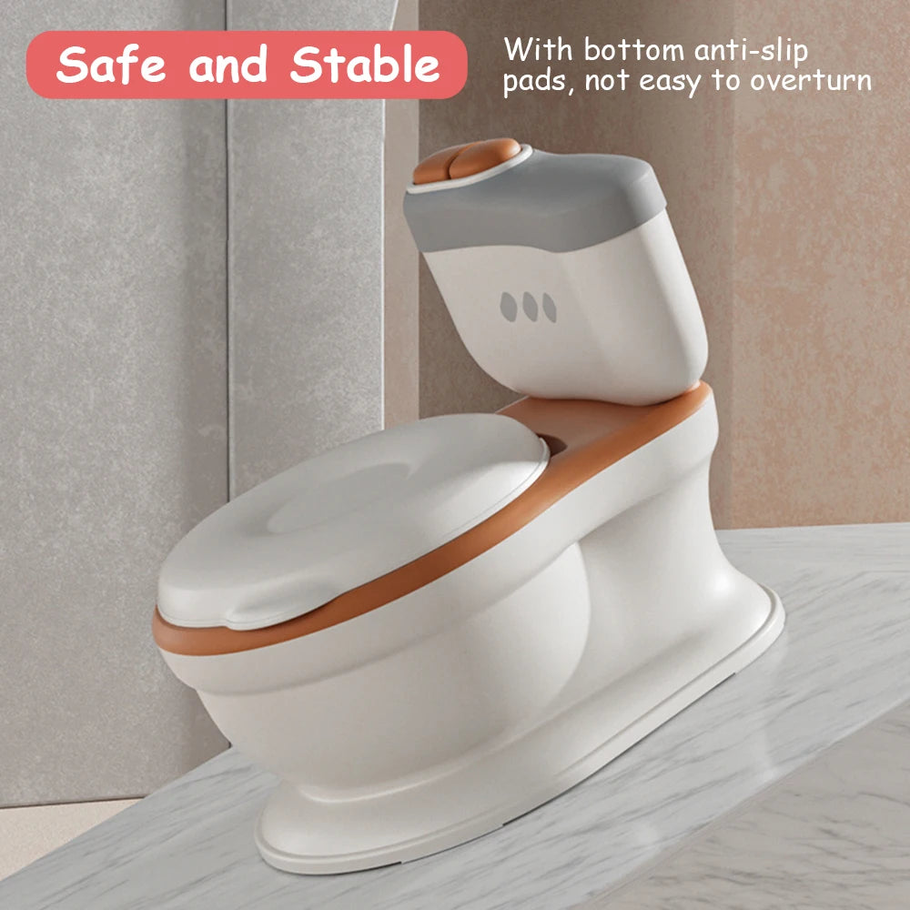 Pot de toilette réaliste pour bébé avec fonction de jeu de musique