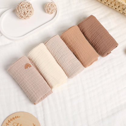 Bavoir 100% en mousseline de coton biologique pour bébé X5