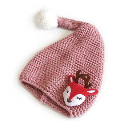 Bonnet de noël en tricot pour bébé fille et garçon