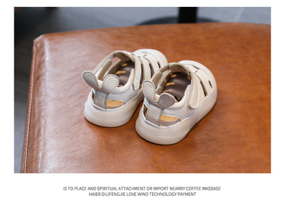 Sandales d’été à brides en similicuir pour bébé