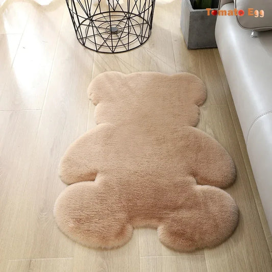 Tapis de sol en fourrure en forme d’ours pour bébé