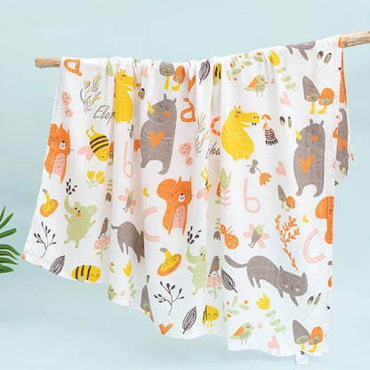 Couverture en mousseline avec 2 couches de gaze de bambou pour bébé