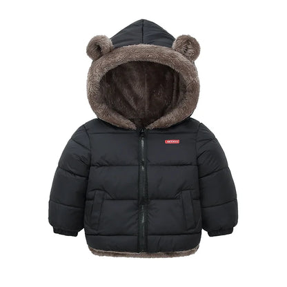 Manteau à capuche polaire épais pour enfants