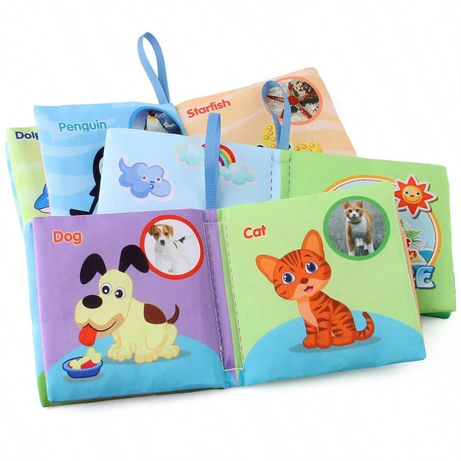 Livre éducatif en tissu doux pour bébé
