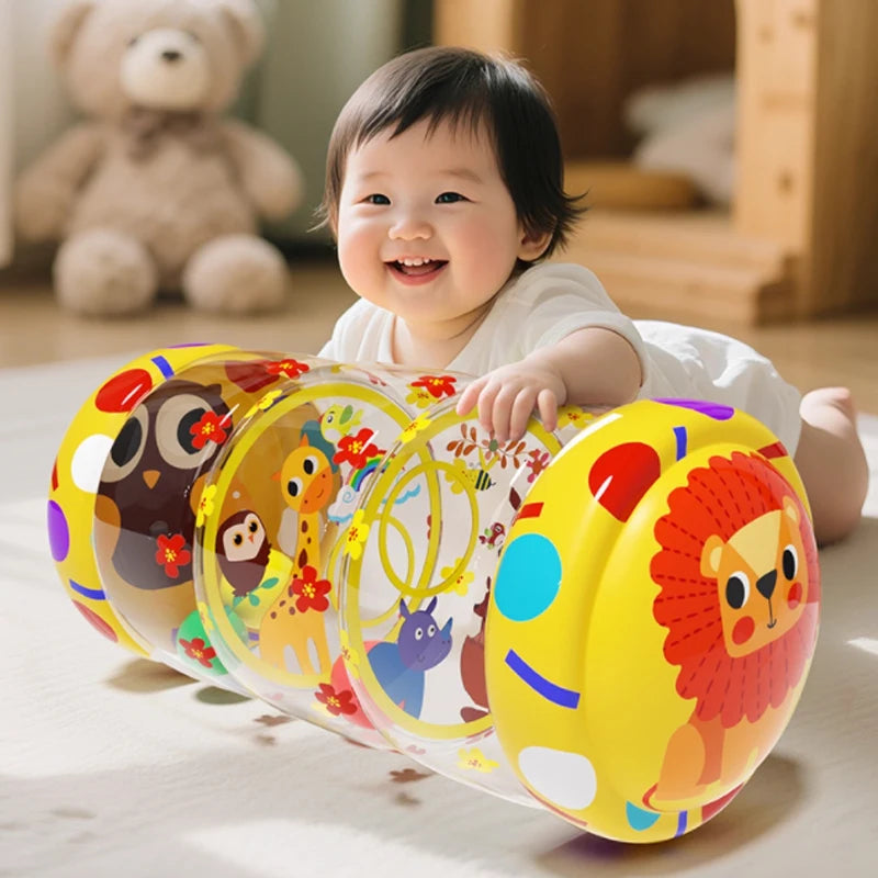 Jouet gonflable bébé en forme de rouleau ourson