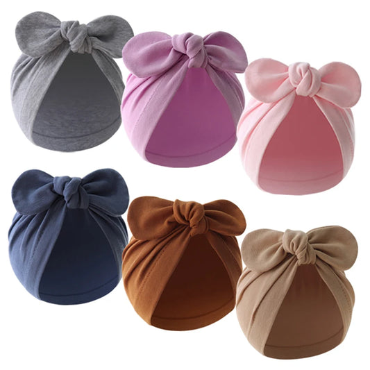 Turban élastique doux avec nœud papillon pour fille
