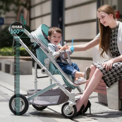 Poussette de luxe réversible pour bébé