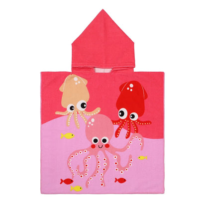 Cape de bain à capuche pour enfant