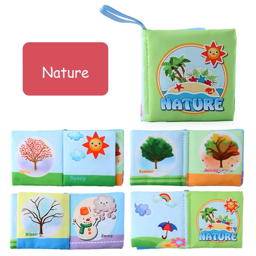 Livre éducatif en tissu doux pour bébé