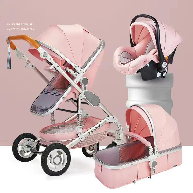 Poussette 3 en 1 pour nouveau-né