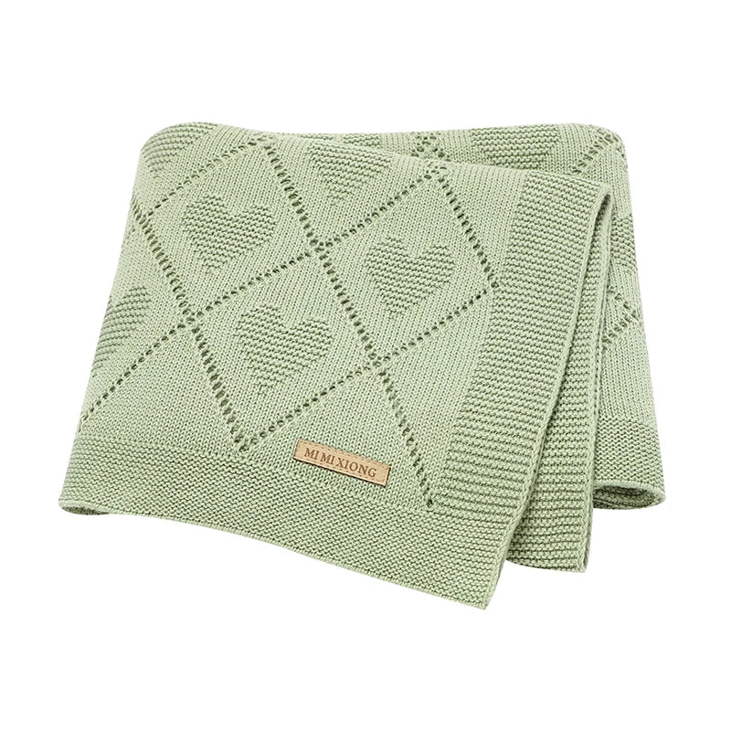 Couverture tricotée en coton pour bébé