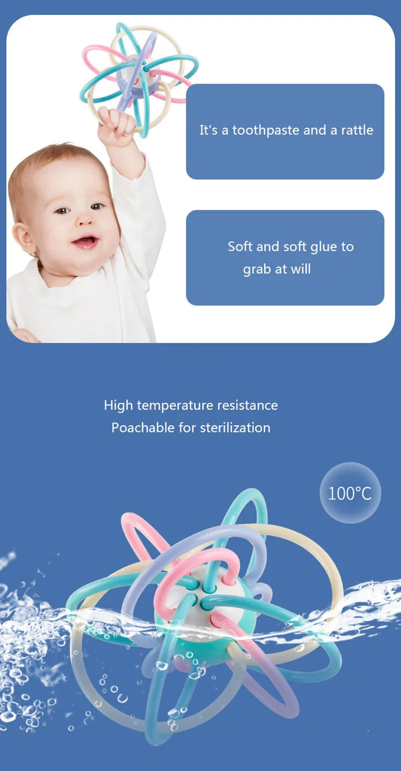 Hochet en caoutchouc souple pour bébé