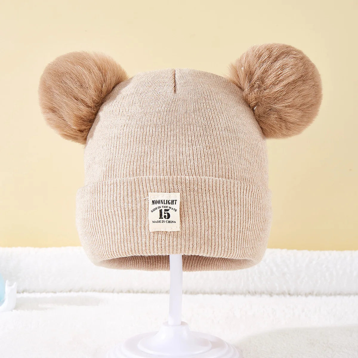 Bonnet bébé avec oreilles d'ours