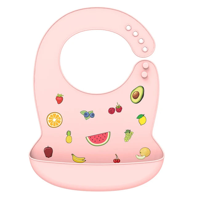 Bavoir pour bébé en silicone souple