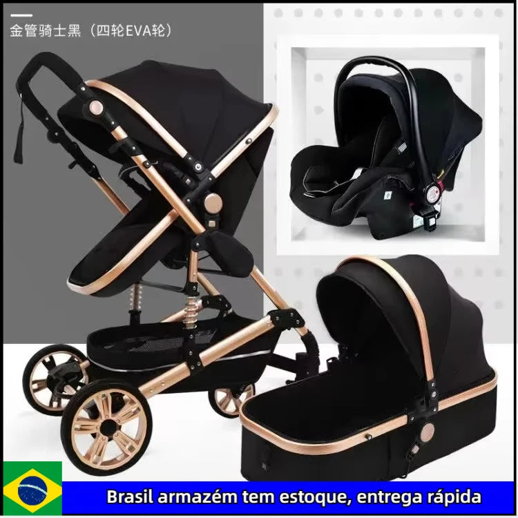 Poussette 3 en 1 pour nouveau-né