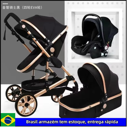Poussette 3 en 1 pour nouveau-né
