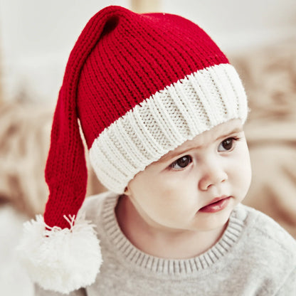 Joli Bonnet de Noël à pompon unisexe pour maman et bébé