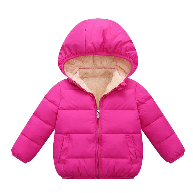 Doudoune bébé bleue foncée rembourrée avec velours intérieur